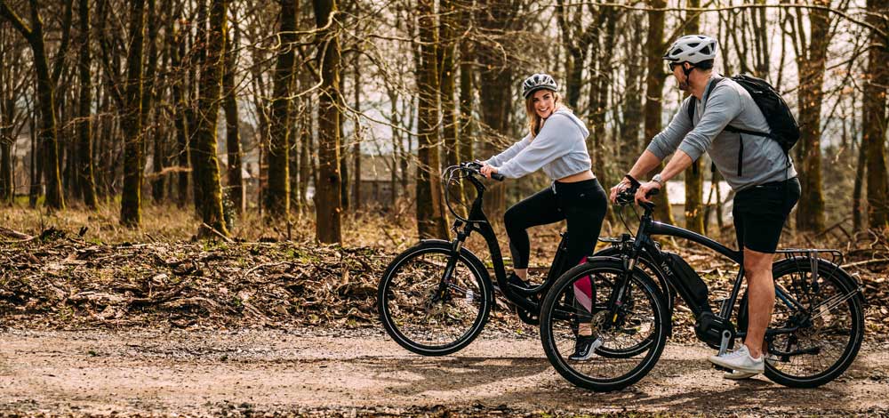 Family e-bike ride during half term in the Hodder Valley
